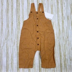 Hessnatur Orange Linen Romper Strampler Jumpsuit